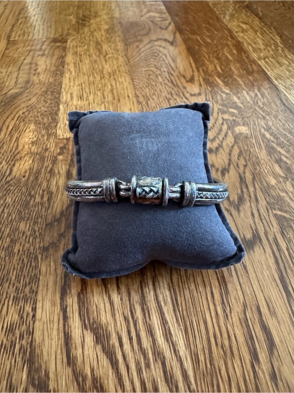 Scott Kay Chunky Silver-Tone Braided Cuff Bracelet